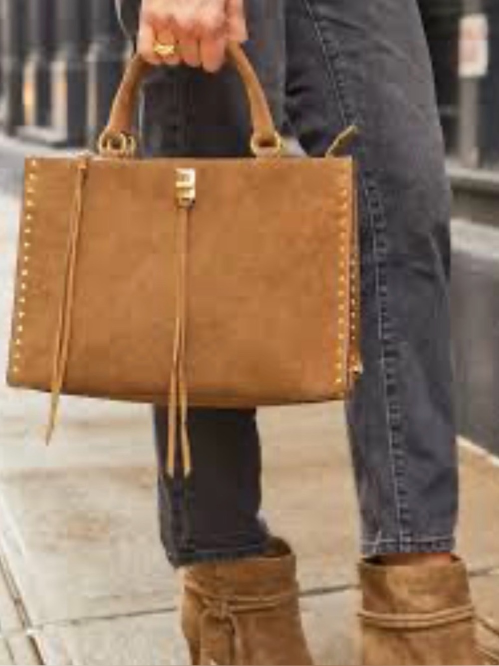 Rebecca Minkoff Darren Stud Suede 👜 Medium